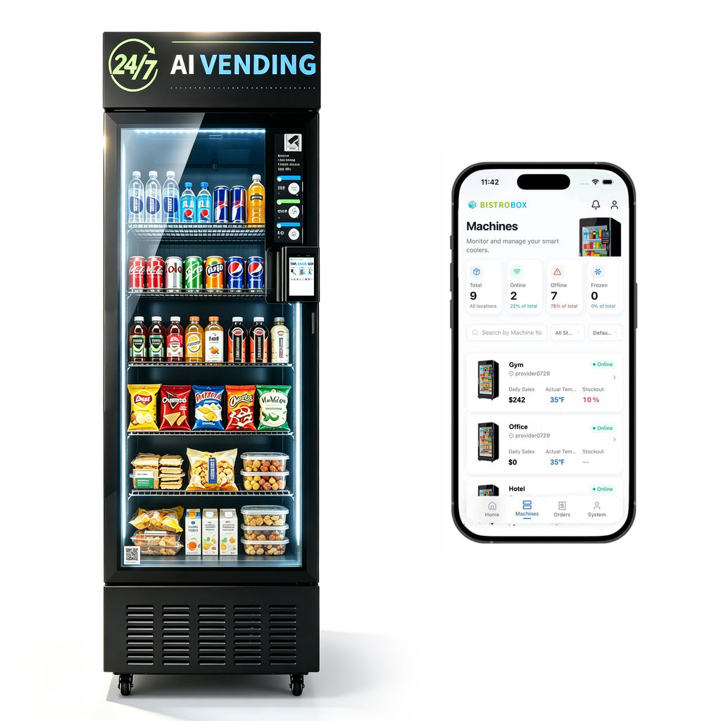 BistroBox BoxGO: 456L AI Vending Machine for Offices & Gyms