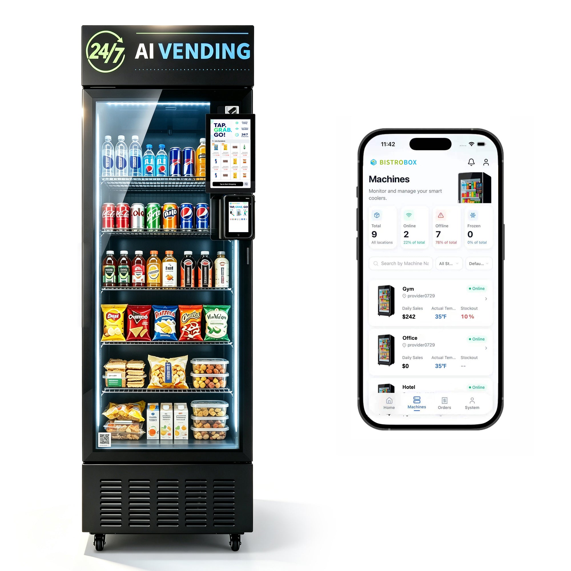 BistroBox BoxGO with Touchpad: 456L AI Vending Machine