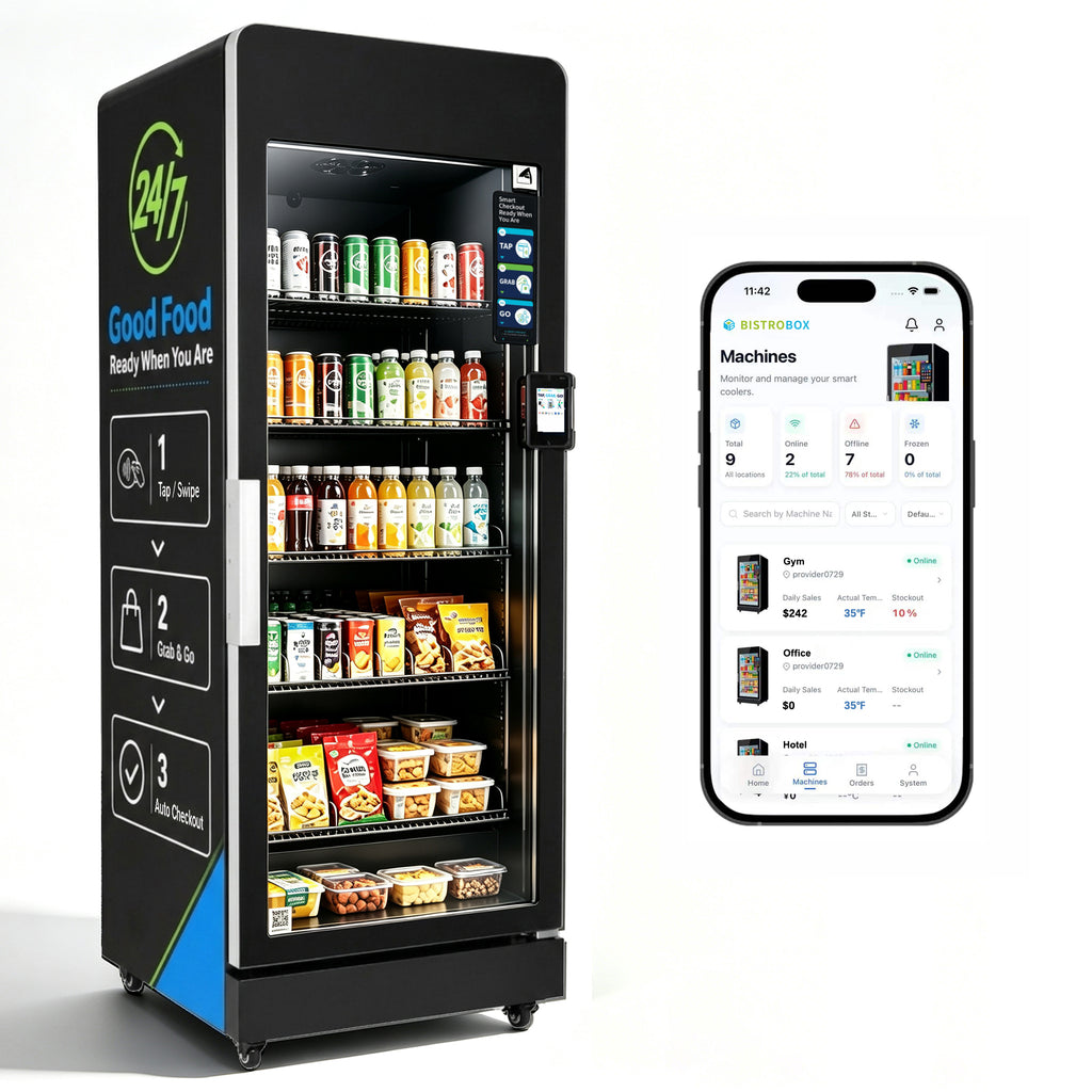 BistroBox BoxPro: 555L Large AI Vending Machine for High-Traffic