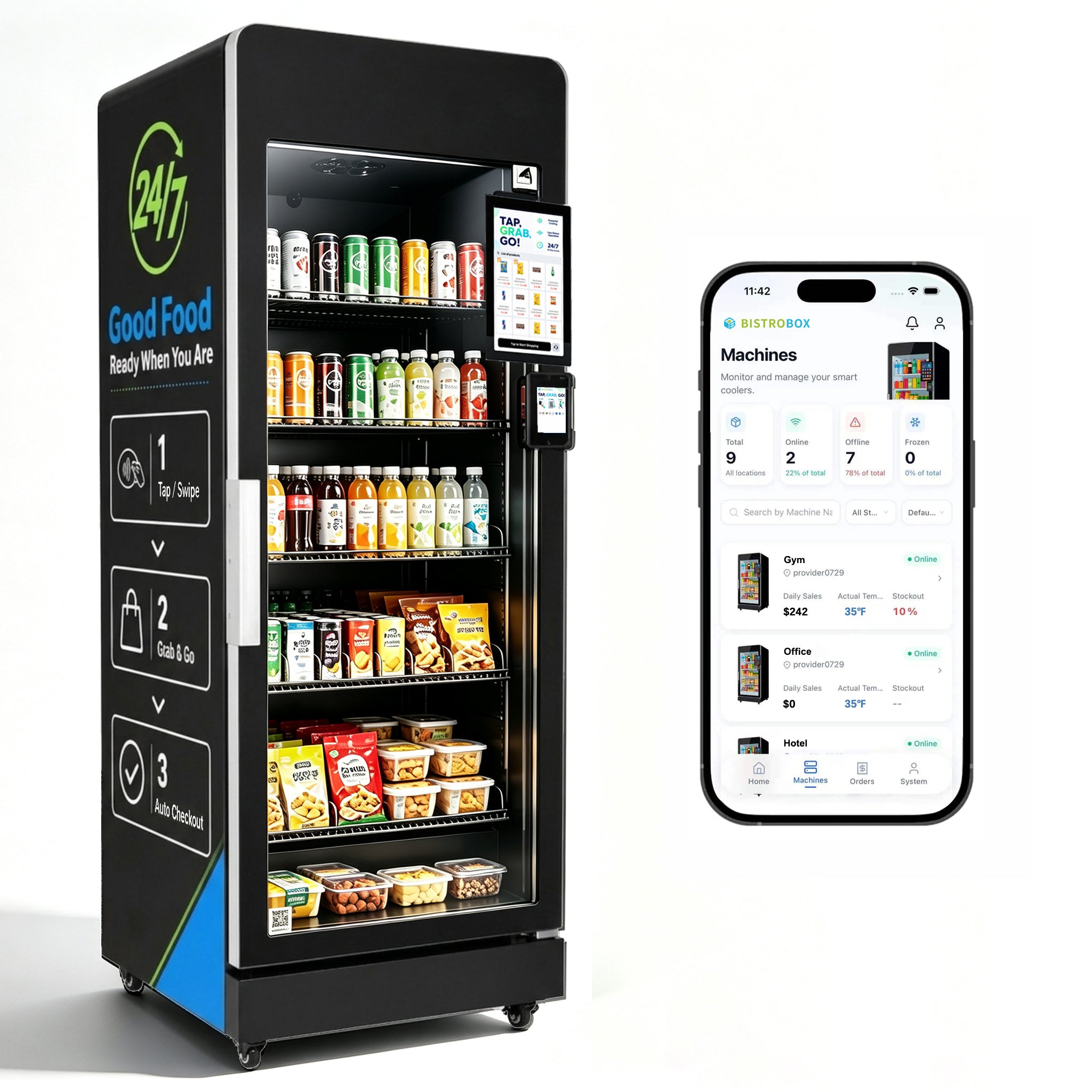 BistroBox BoxPro with Touchpad: 555L AI Vending Machine