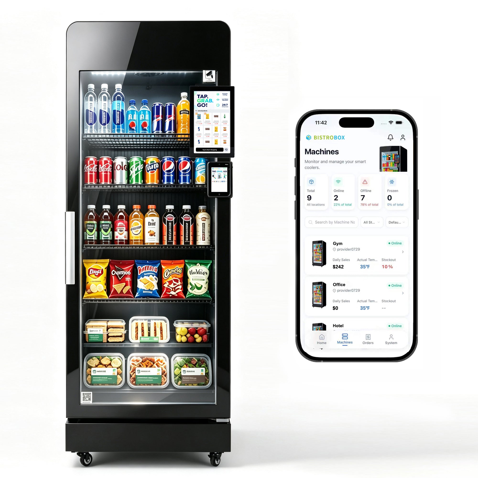 BistroBox BoxPro with Touchpad: 555L AI Vending Machine