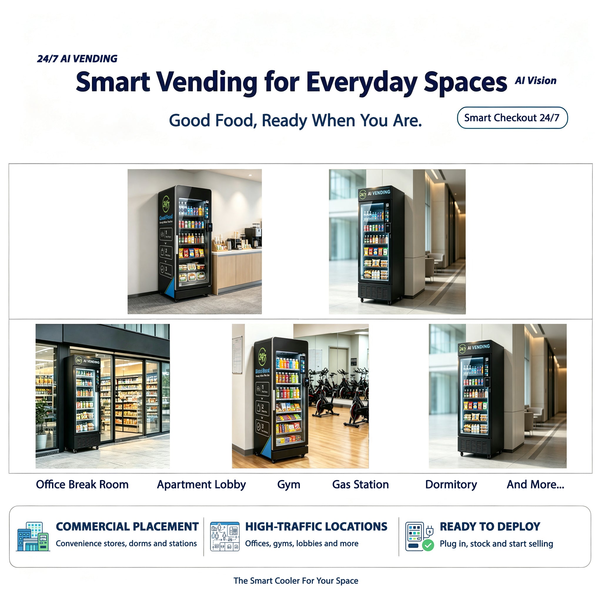 BistroBox BoxGO: 456L AI Vending Machine for Offices & Gyms